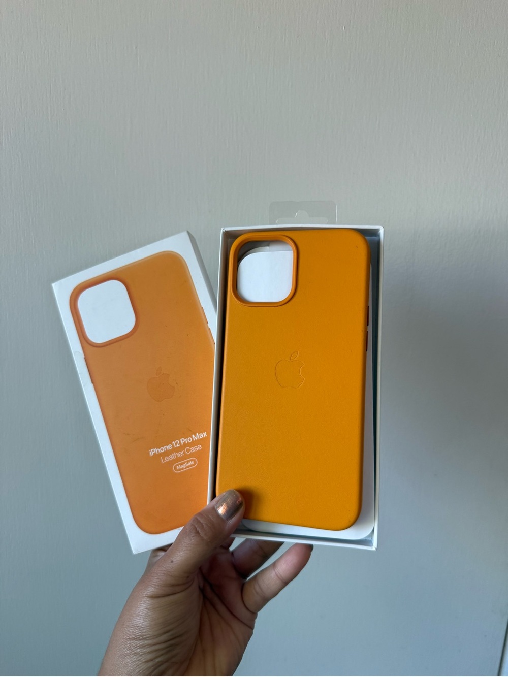 Apple iPhone 12 Pro Max Leather Case - Orange
